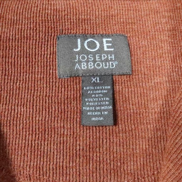 JOE JOSEPH ABBOUD Sweater Men's Cotton Blend 1/4 Zip Brown Size Extra Large - Picture 2 of 12